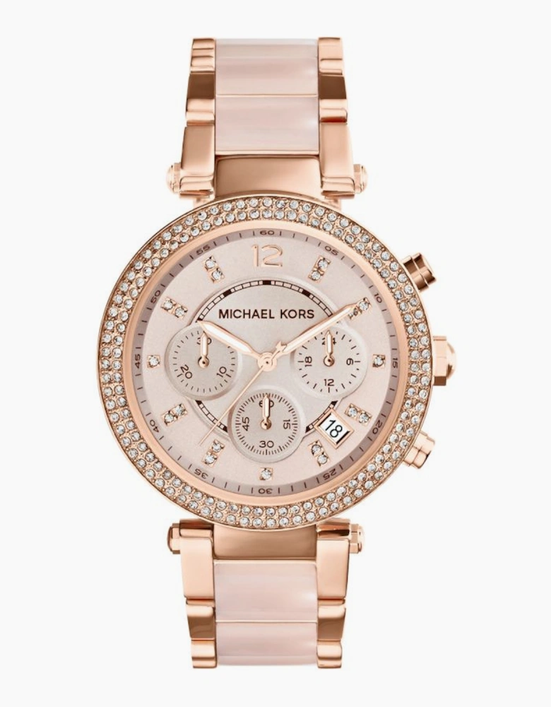 Michael Kors MK5896 Parker Rose Gold Chronograph Ladies Watch