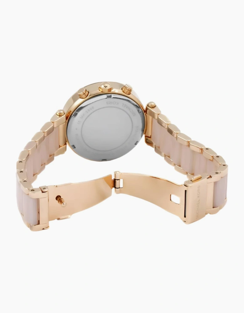 Michael Kors MK5896 Parker Rose Gold Chronograph Ladies Watch