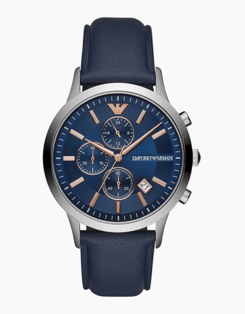 Emporio Armani AR11216 Renato Blue Leather Chronograph Men's Watch