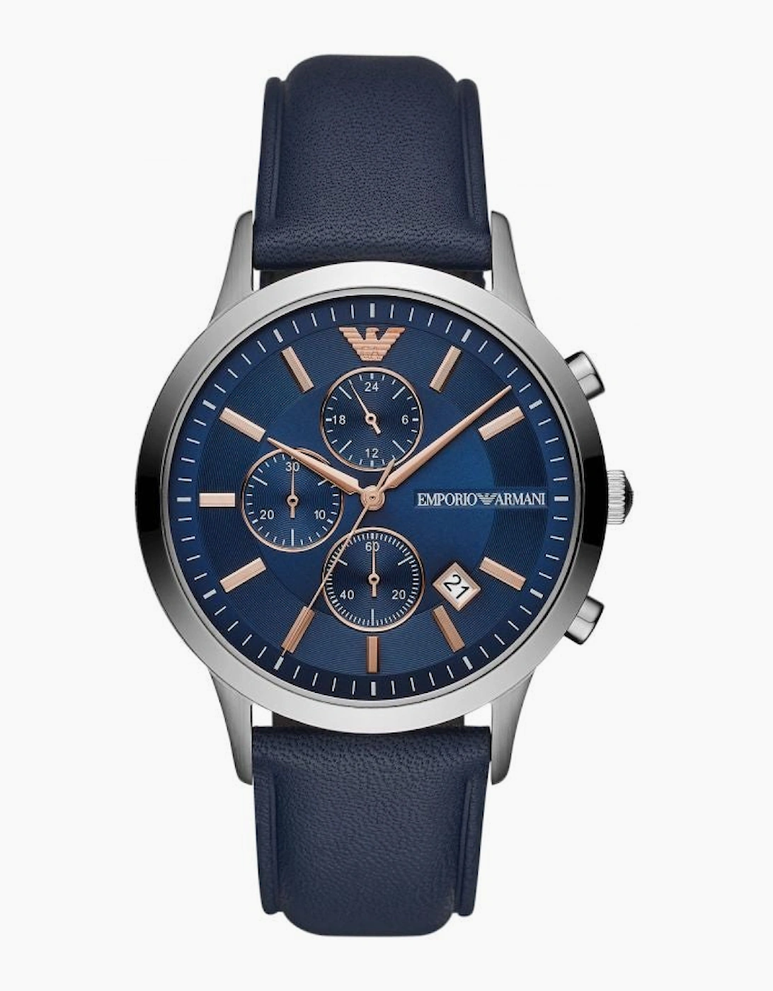 Emporio Armani AR11216 Renato Blue Leather Chronograph Men's Watch