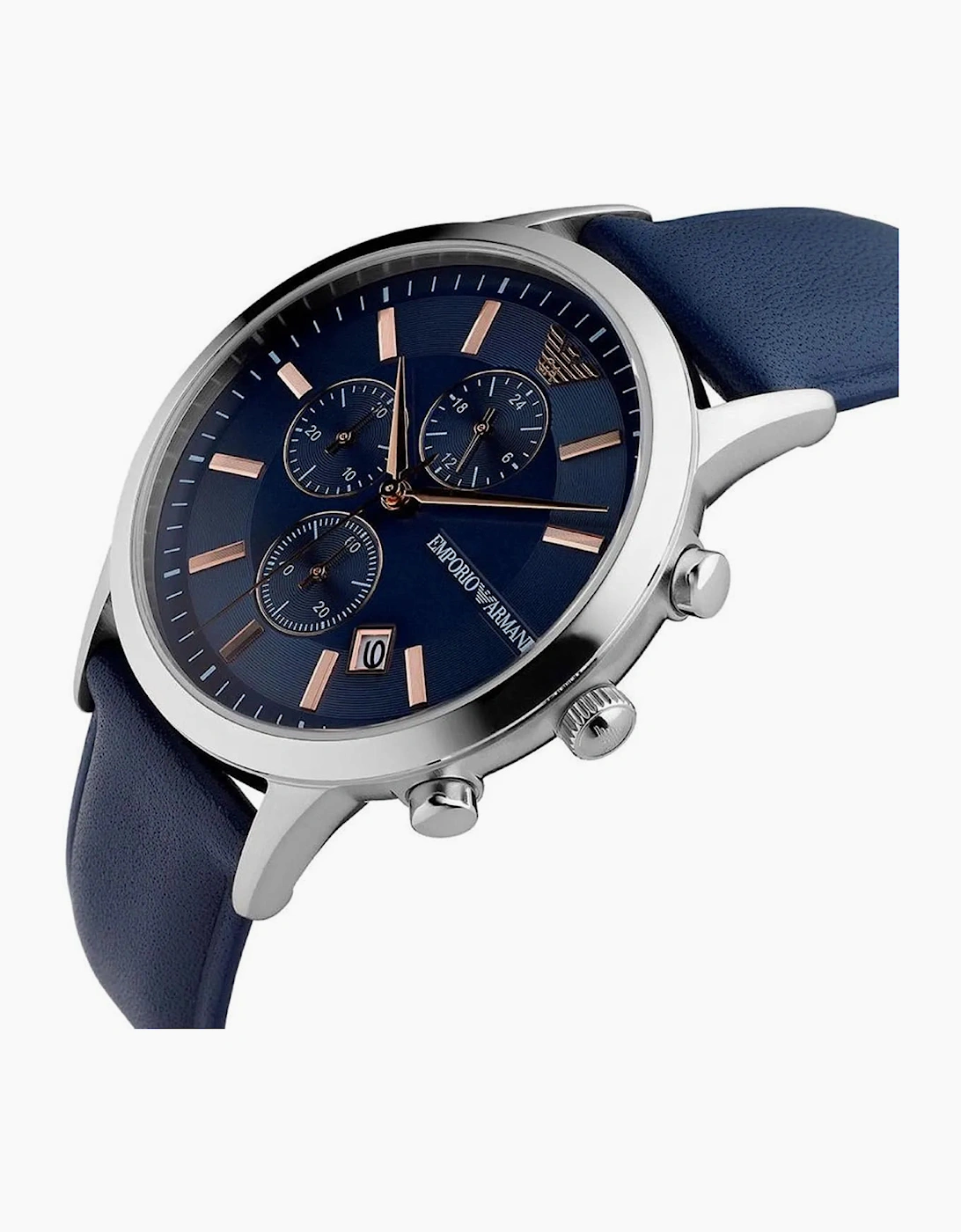 Emporio Armani AR11216 Renato Blue Leather Chronograph Men's Watch