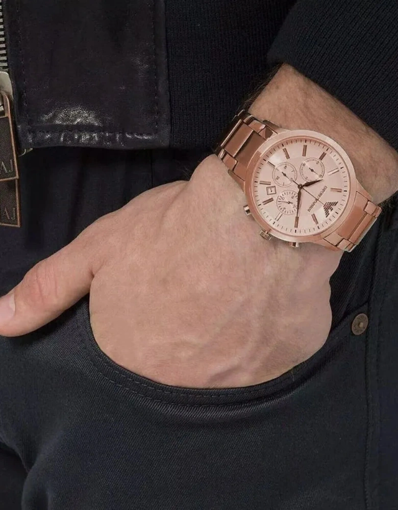 Emporio Armani AR2452 Rose Gold Chronograph Men's Watch