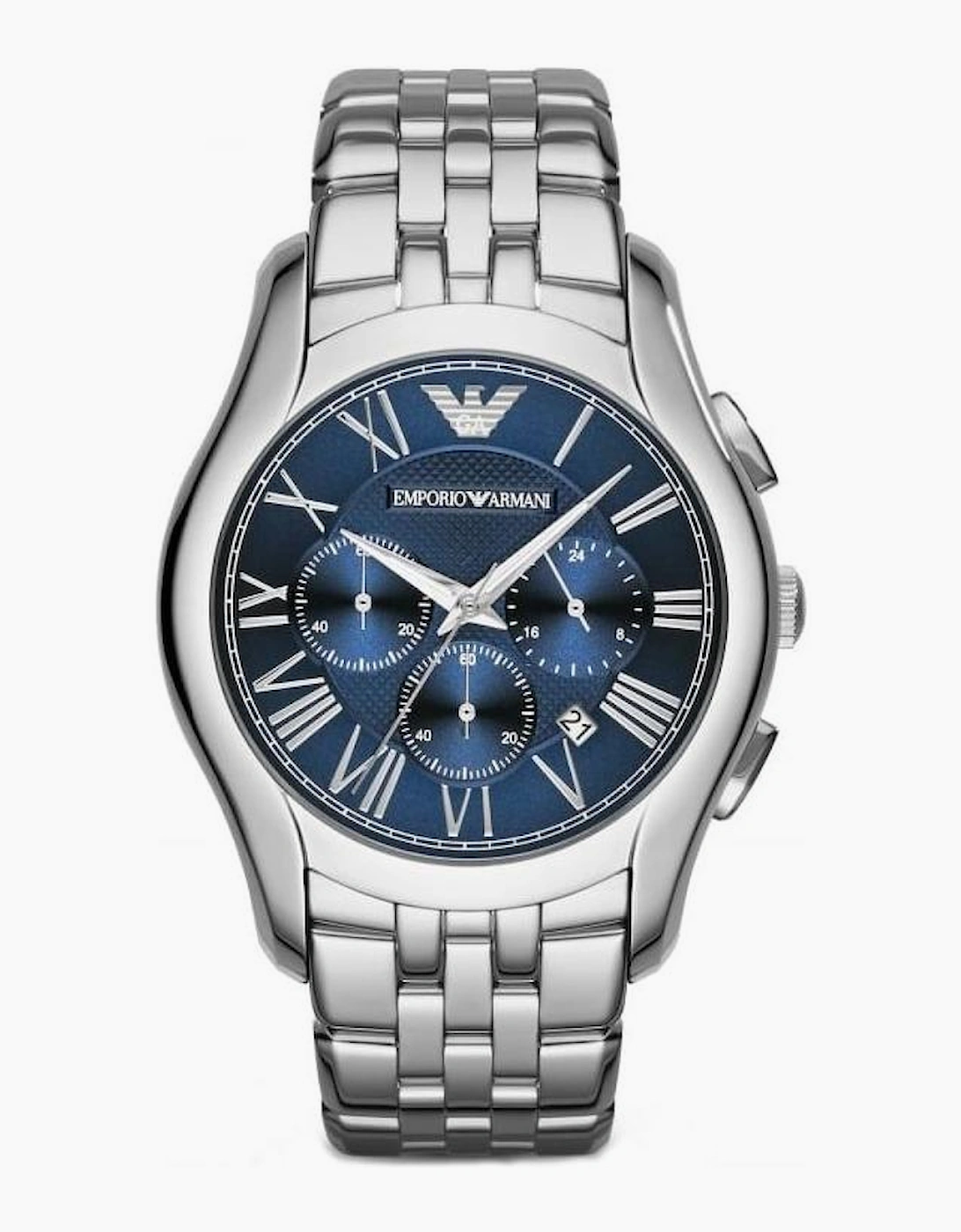 Emporio Armani AR1787 Blue Dial Silver Chronograph  Men's Watch