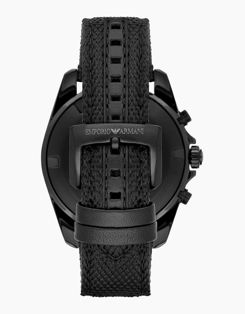 Emporio Armani  AR6131 Black Fabric Strap Chronograph  Men's Watch