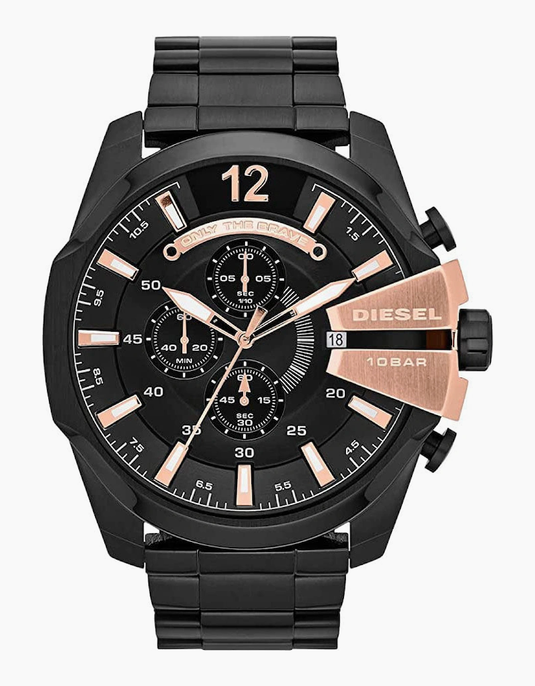 Diesel DZ4309 Mega Chief Black Rose Gold Chronograph Men's Watch