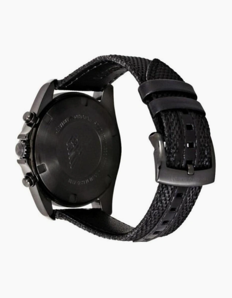 Emporio Armani  AR6131 Black Fabric Strap Chronograph  Men's Watch