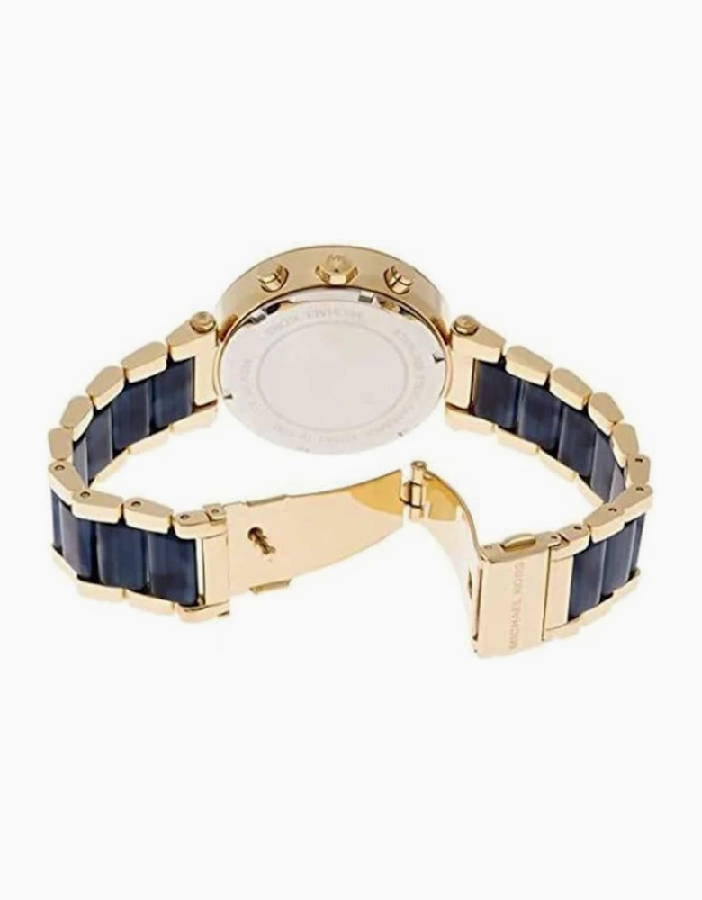 Michael Kors MK6238 Parker Two-Tone Blue Chronograph Ladies Watch