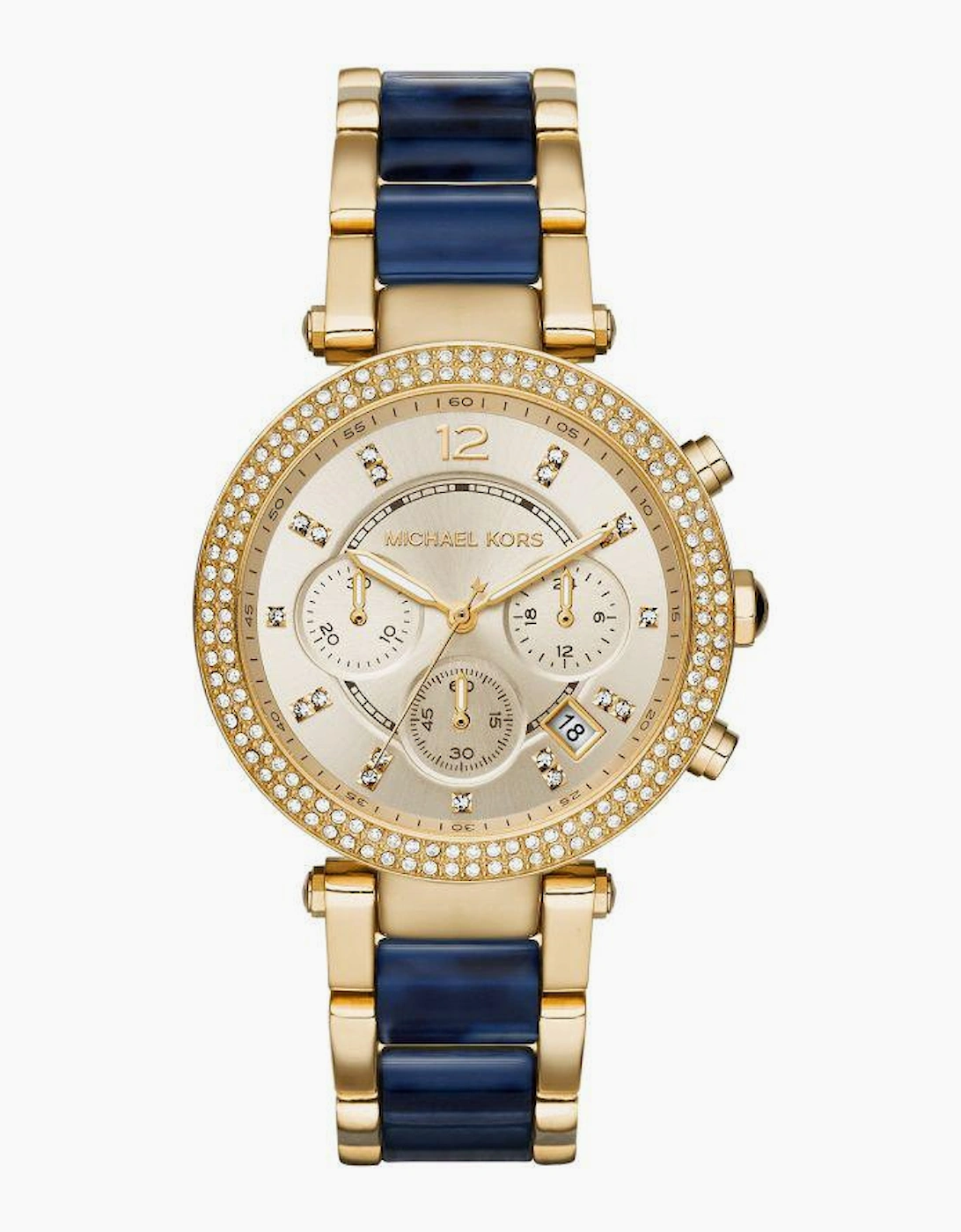 Michael Kors MK6238 Parker Two-Tone Blue Chronograph Ladies Watch