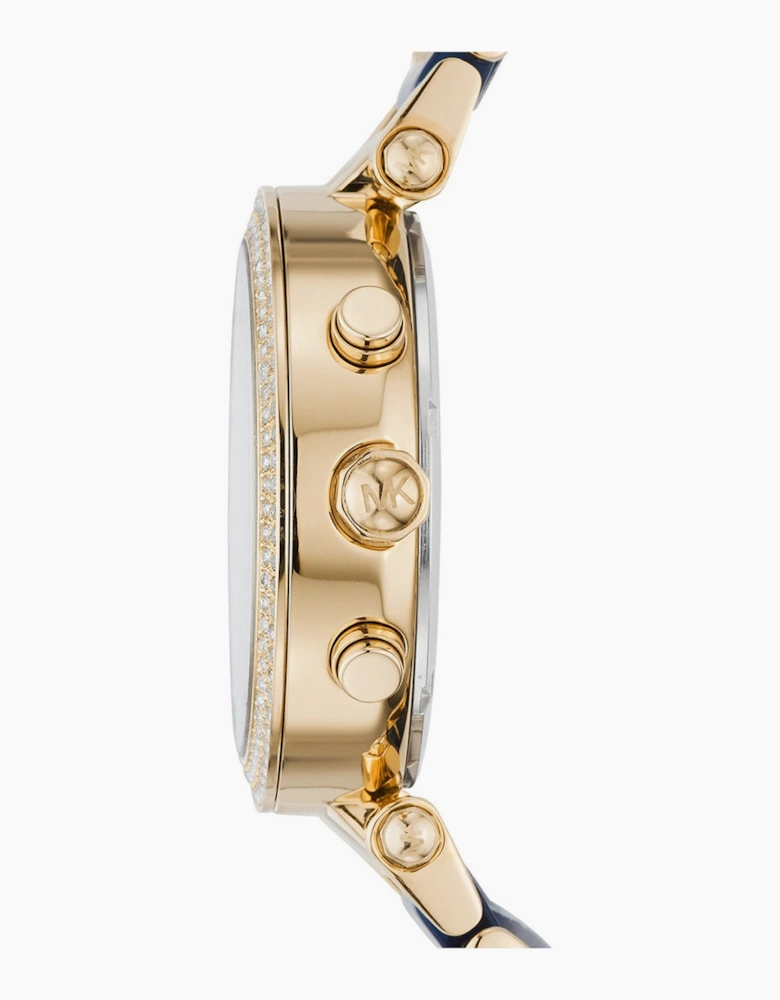 Michael Kors MK6238 Parker Two-Tone Blue Chronograph Ladies Watch