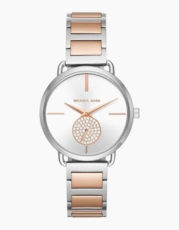 Two-Tone Silver Rose Gold-Tone