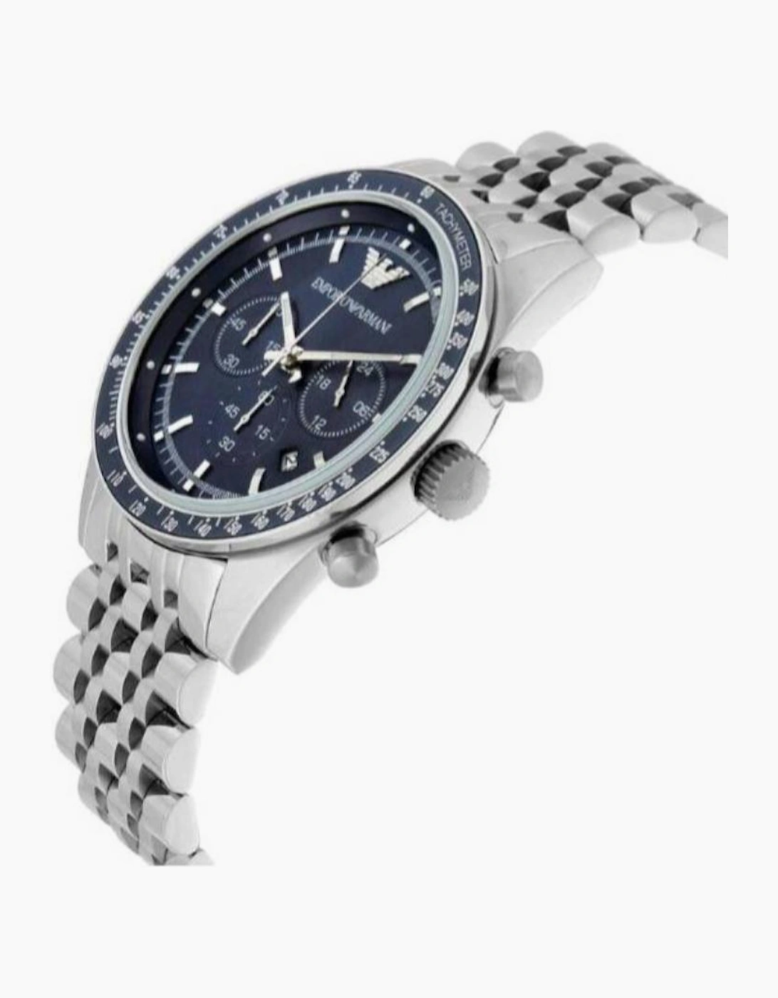 Emporio Armani  AR6072 Blue Dial Silver Men's Watch
