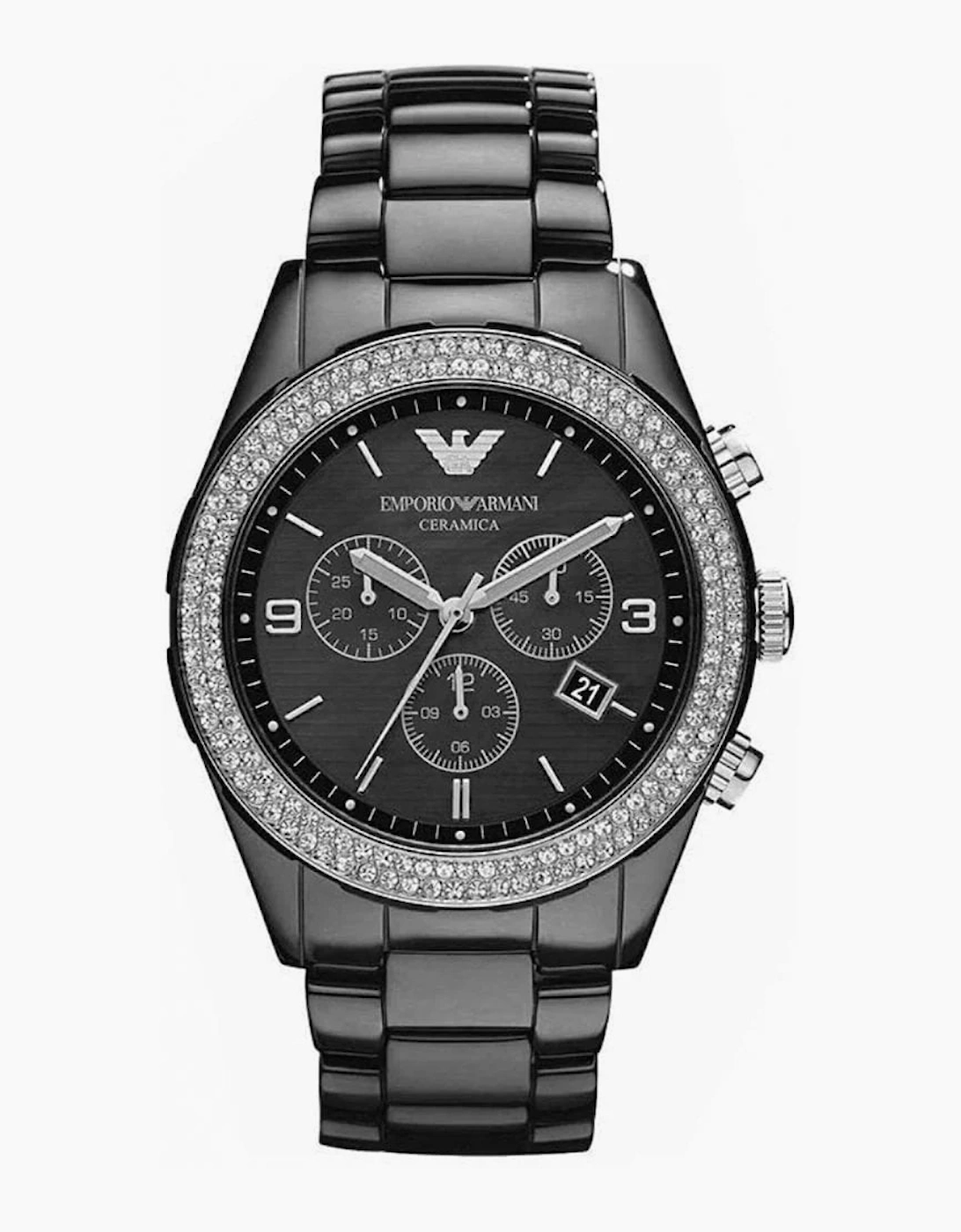Emporio Armani Ladies Ceramica Black Watch AR1455