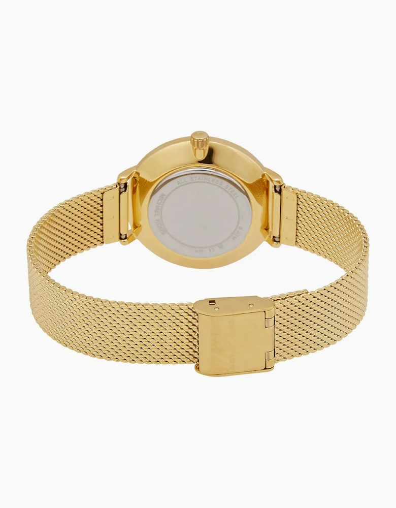 Michael Kors Ladies Gold Mini Pyper Pavé Watch MK4619