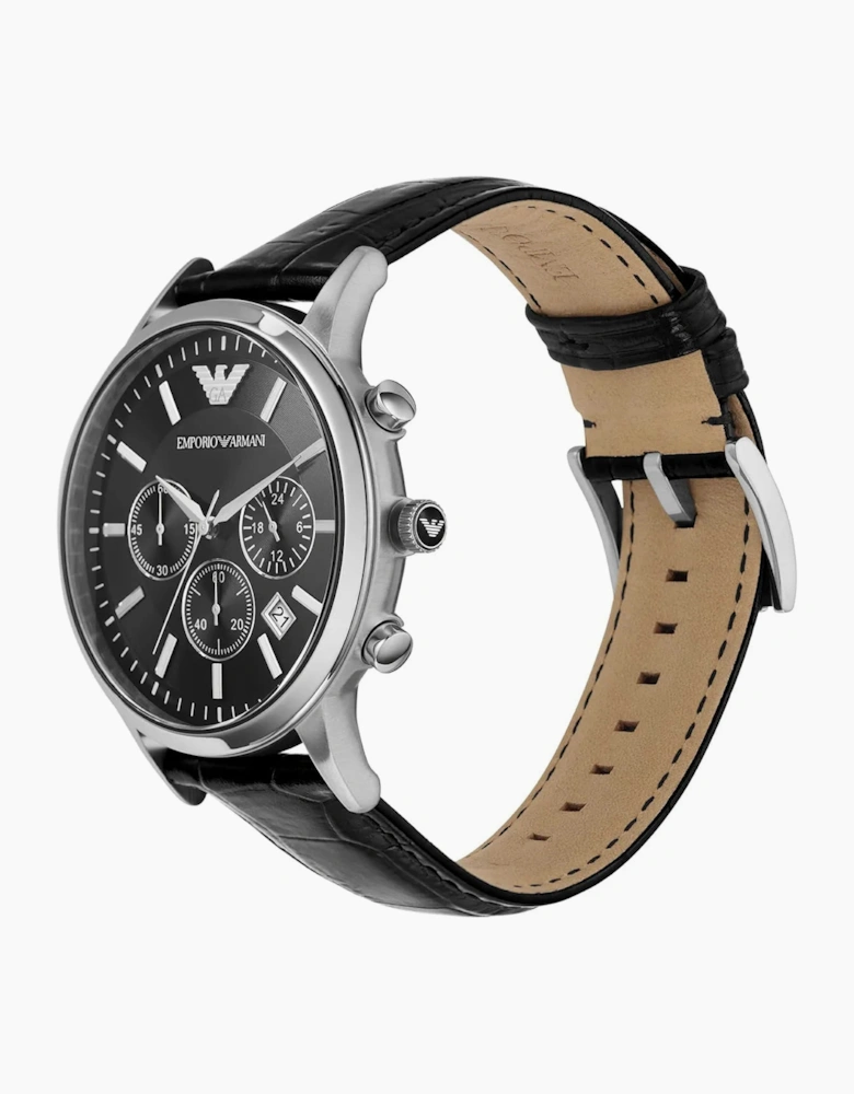 Emporio Armani AR2447 Black Leather Chronograph Men's Watch