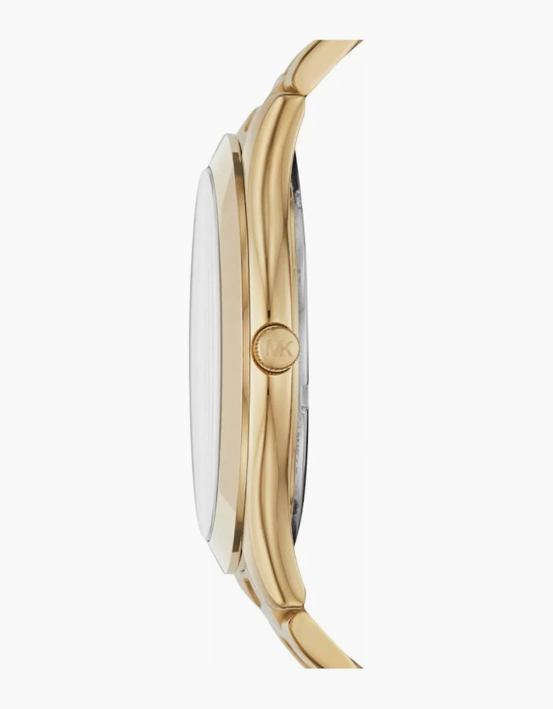 Michael Kors Ladies  Slim Runway Gold Watch MK3478