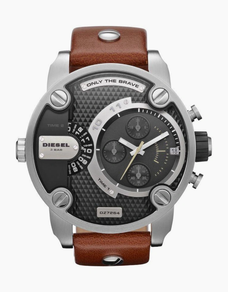 Diesel DZ7264 Little Daddy Brown Leather Chronograph Men's Watch