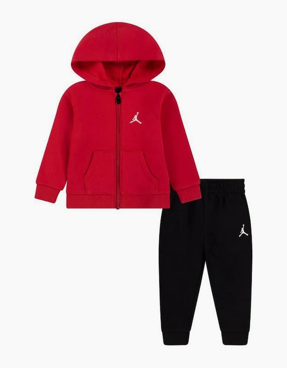 Air Jordan Fleece Unisex Hooded Full Zip Tracksuit Red/Black