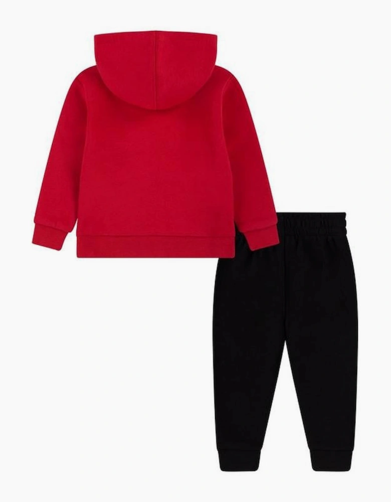 Air Jordan Fleece Unisex Hooded Full Zip Tracksuit Red/Black