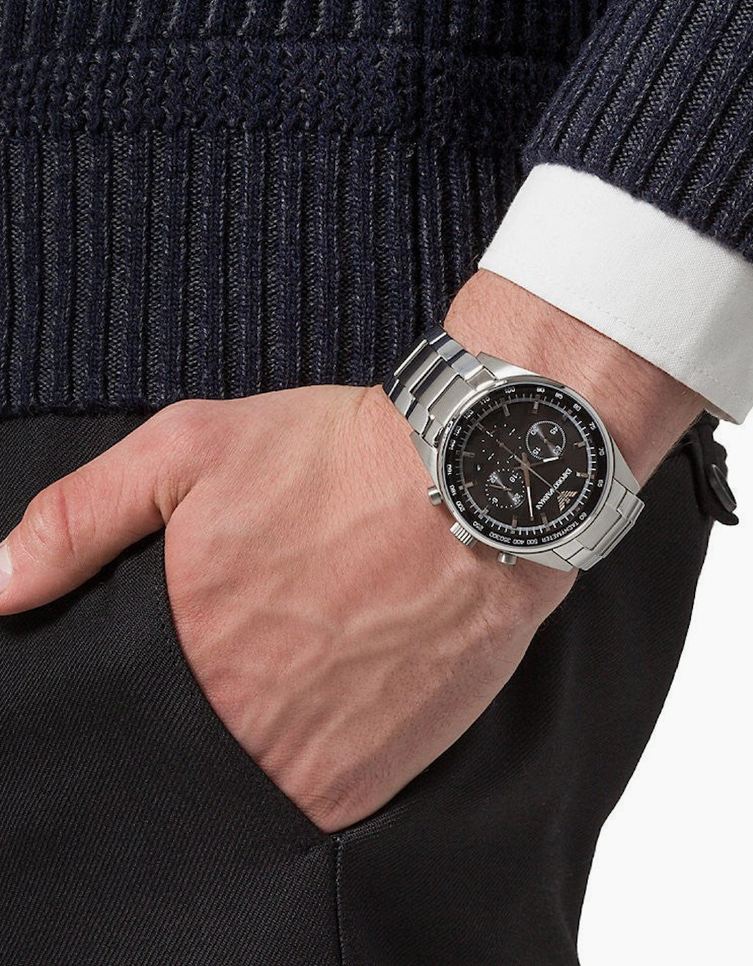 Emporio Armani Men's Black Watch AR5980