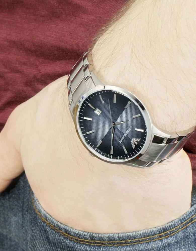 Emporio Armani Men's Renato Silver Watch AR2472