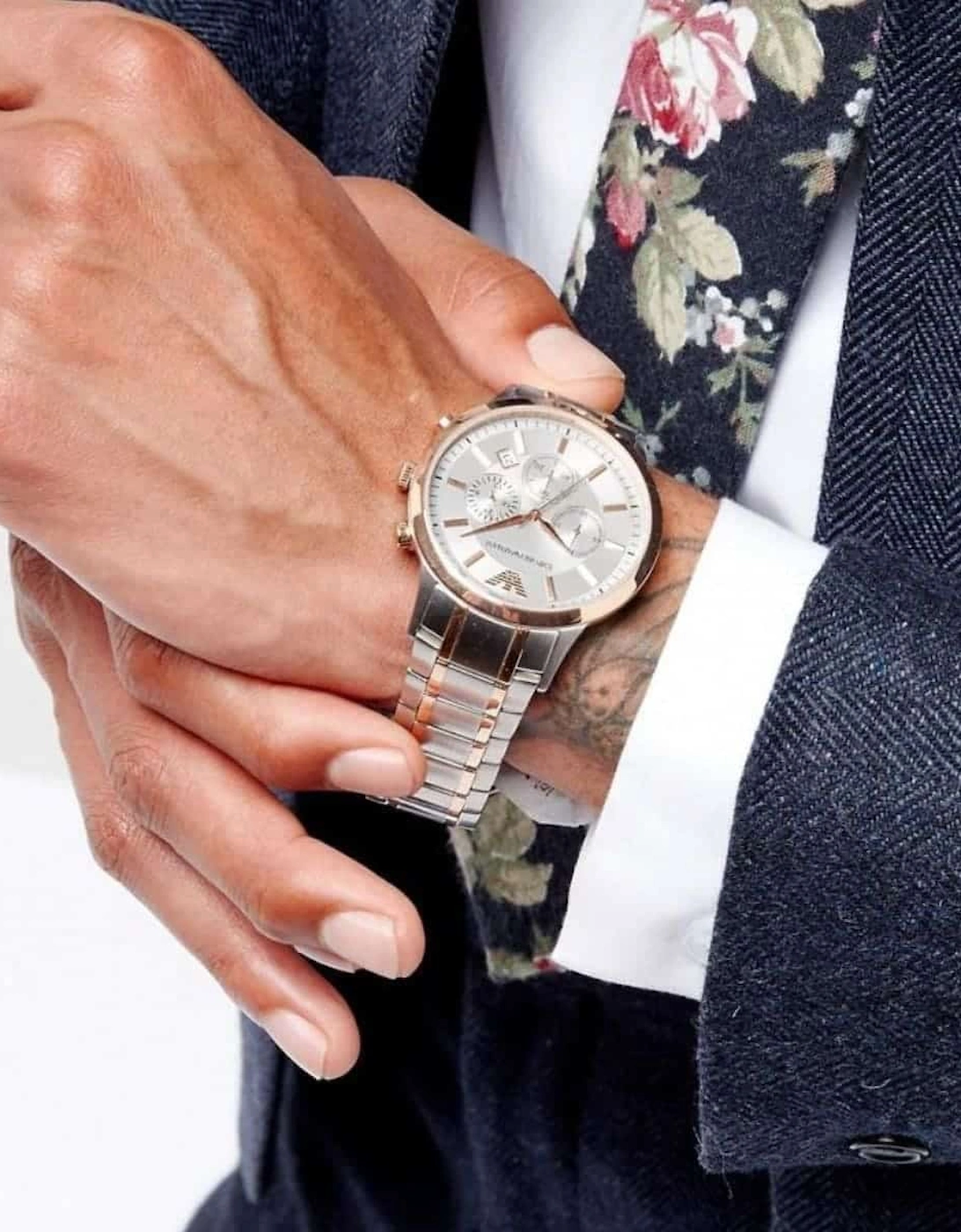 Emporio Armani AR11077  Rose Gold Chronograph Men's Watch