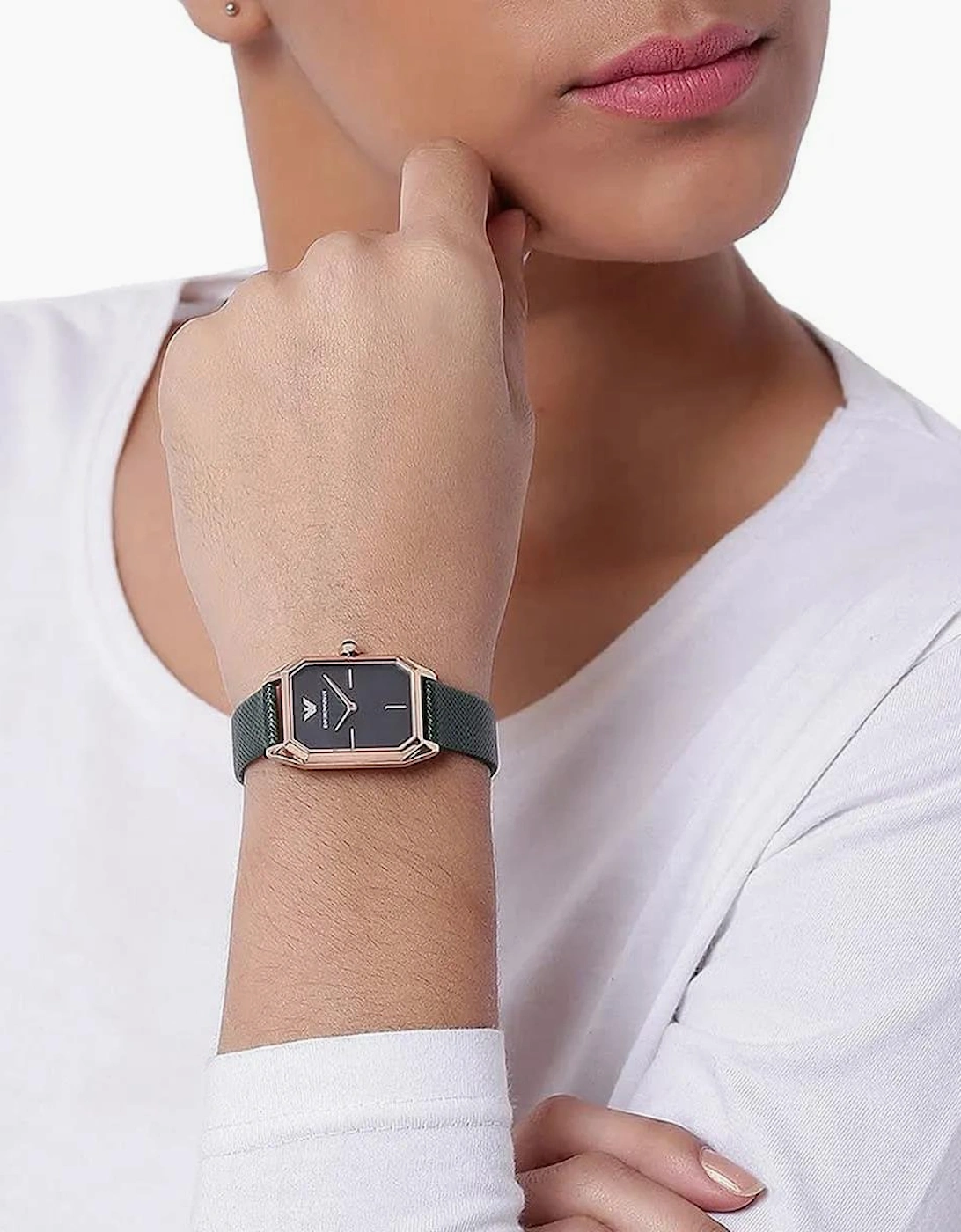 Emporio Armani Ladies Gioia Green Watch AR11149