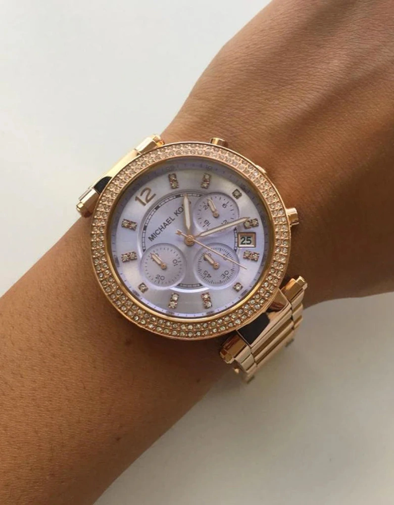 Michael Kors Parker Ladies Rose Gold Watch MK6169