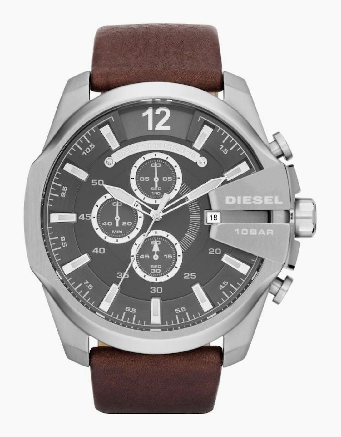 Diesel DZ4290 Mega Chief Brown Leather Chronograph Men's Watch