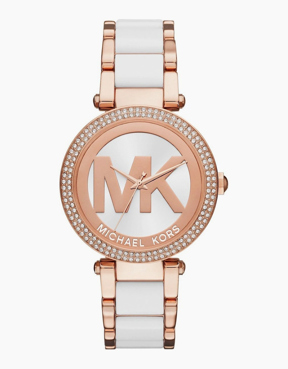 Women's Michael Kors Ladies Parker Rose Gold Watch MK6365 - Rose Gold Tone White