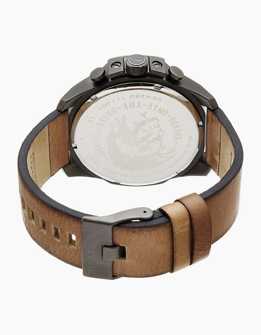 Diesel DZ4280 Mega Chief Chronograph Brown Leather Men's Watch