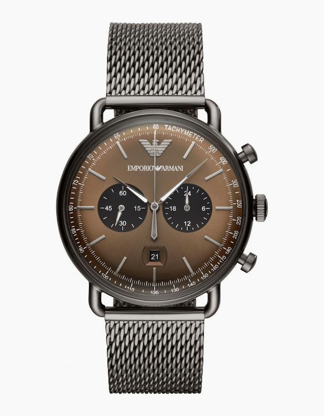 Emporio Armani AR11141 Gunmetal Gray Mesh Chronograph Men's Watch