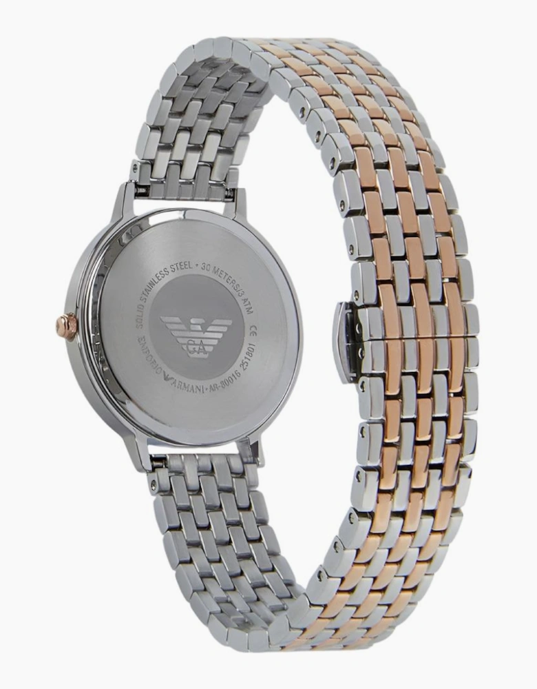 Emporio Armani AR11113 Silver Rose Gold Ladies Watch