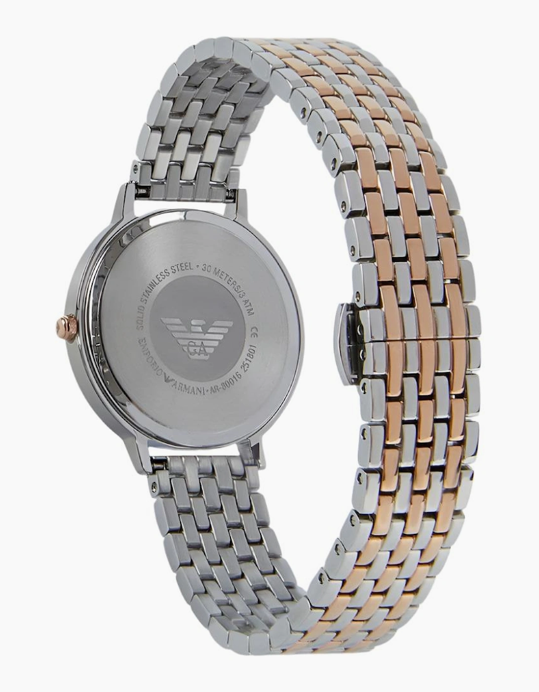 Emporio Armani AR11113 Silver Rose Gold Ladies Watch