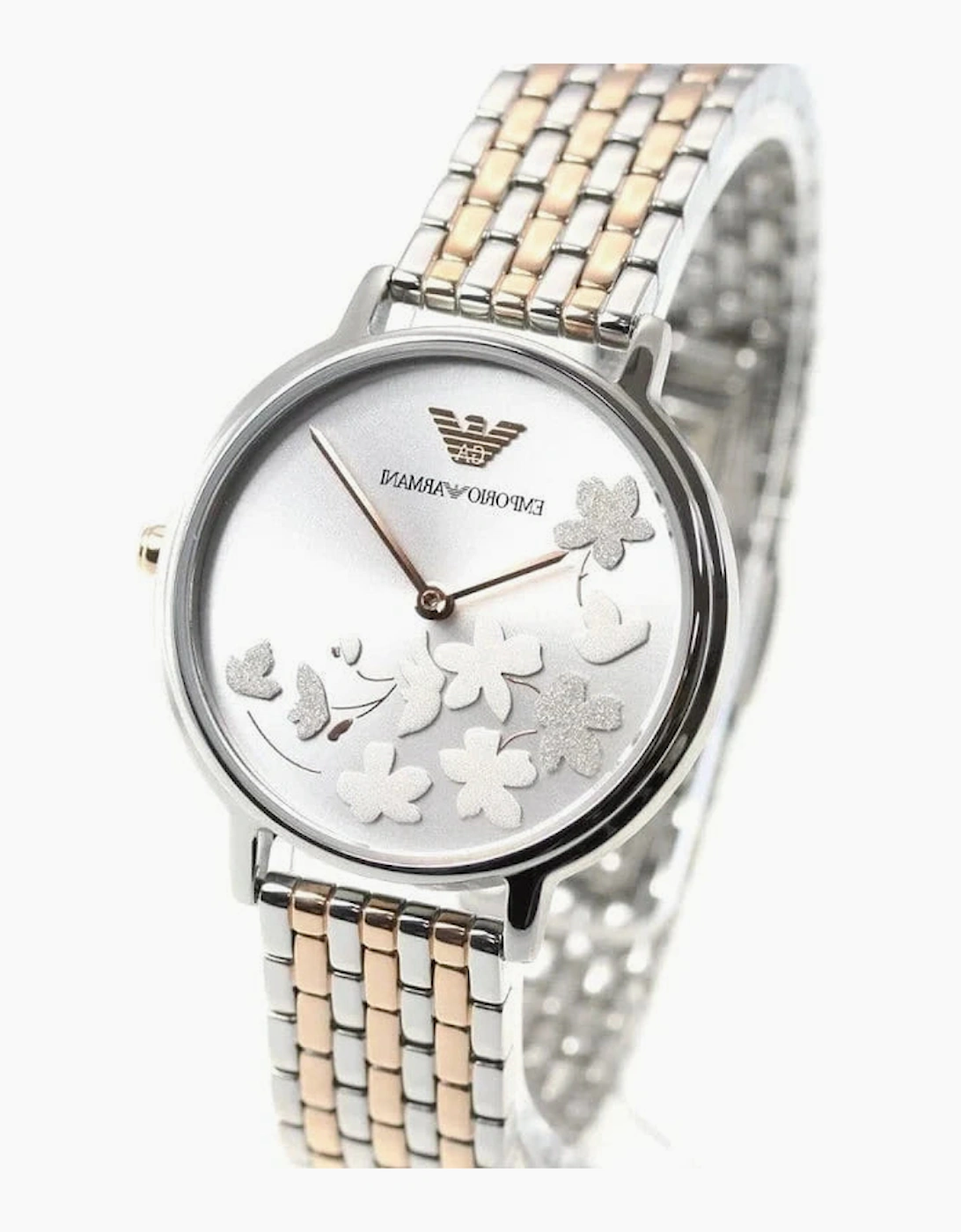 Emporio Armani AR11113 Silver Rose Gold Ladies Watch