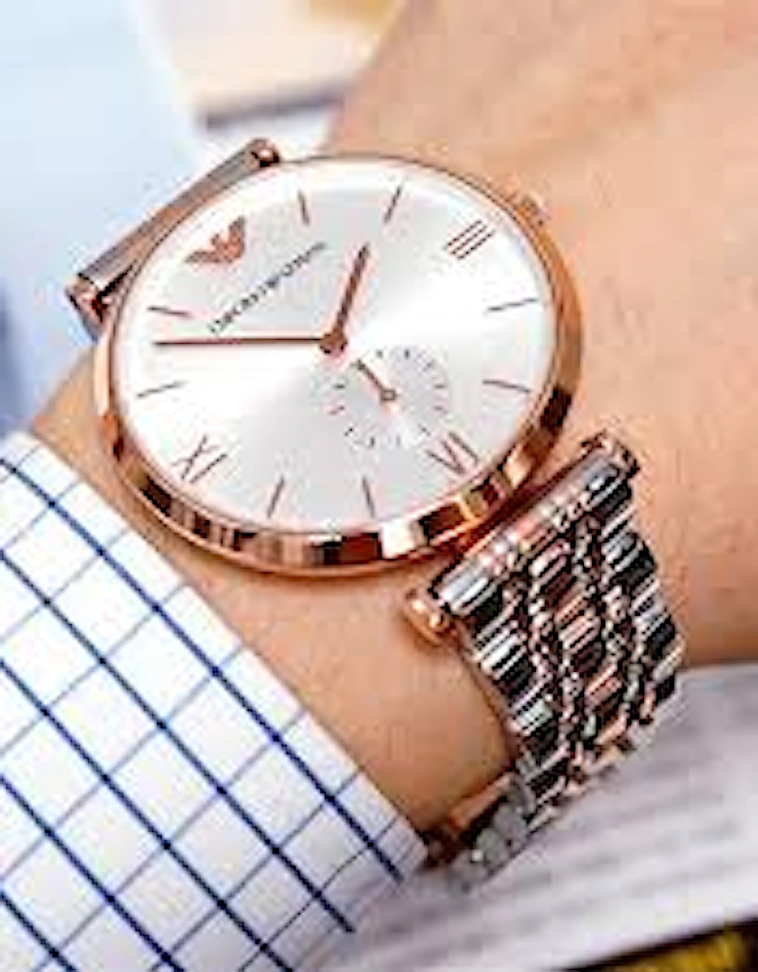 Emporio Armani AR1677 Rose Gold and Ladies Watch