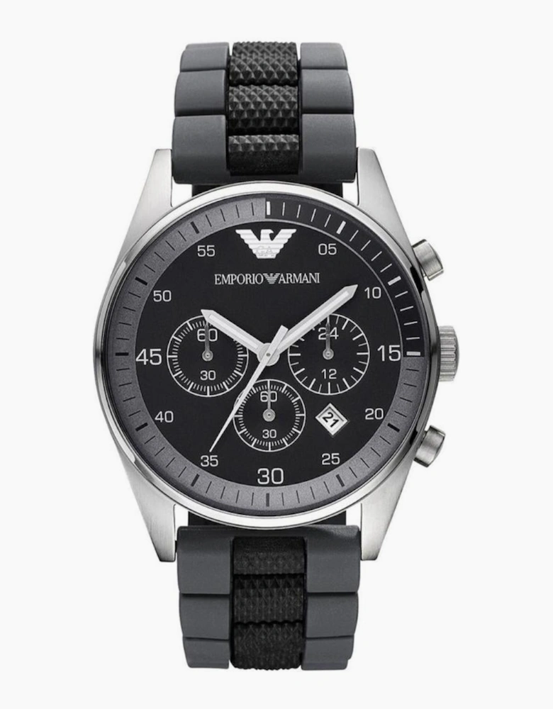 Emporio Armani  AR5866 Black Silicone Chronograph Men's Watch