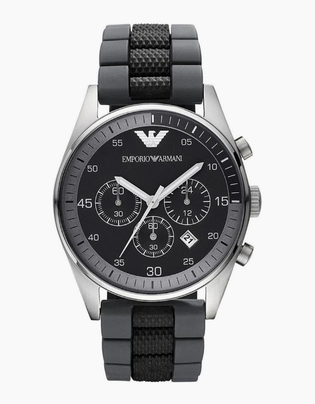 Emporio Armani  AR5866 Black Silicone Chronograph Men's Watch