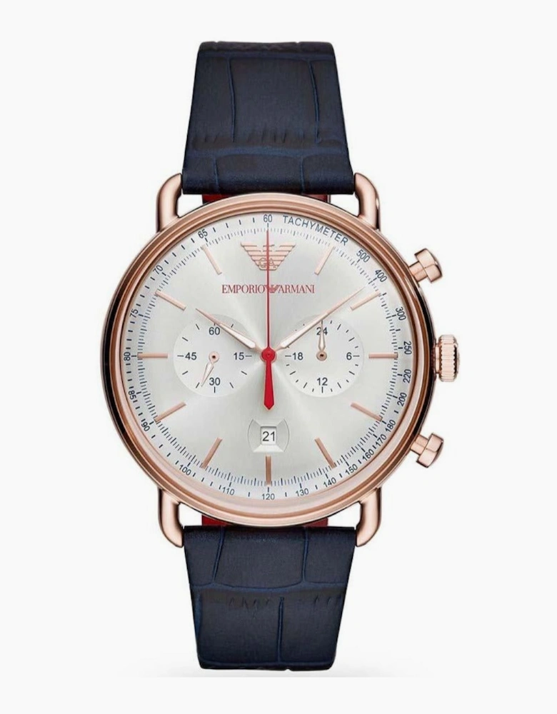 Emporio Armani AR11123 Blue Leather Chronograph Men's Watch