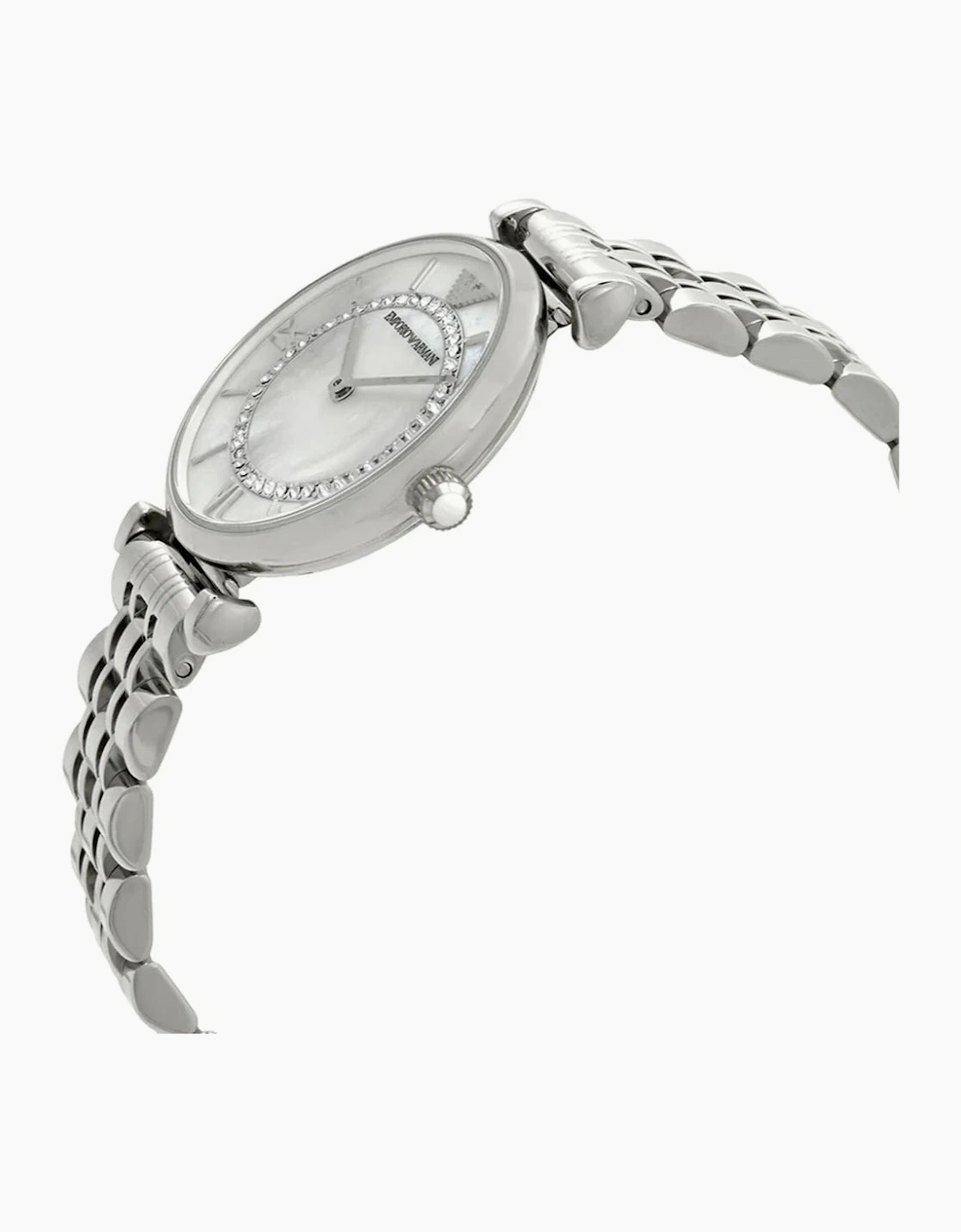 Emporio Armani AR1908 Silver Crystal Ladies Watch