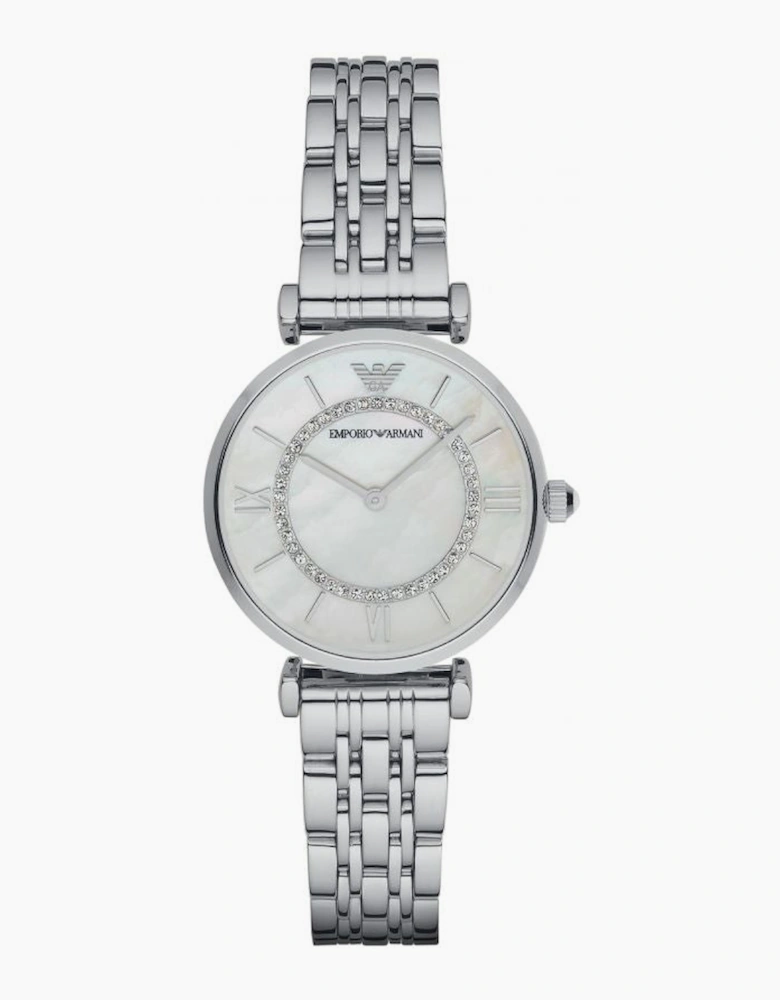 Emporio Armani AR1908 Silver Crystal Ladies Watch