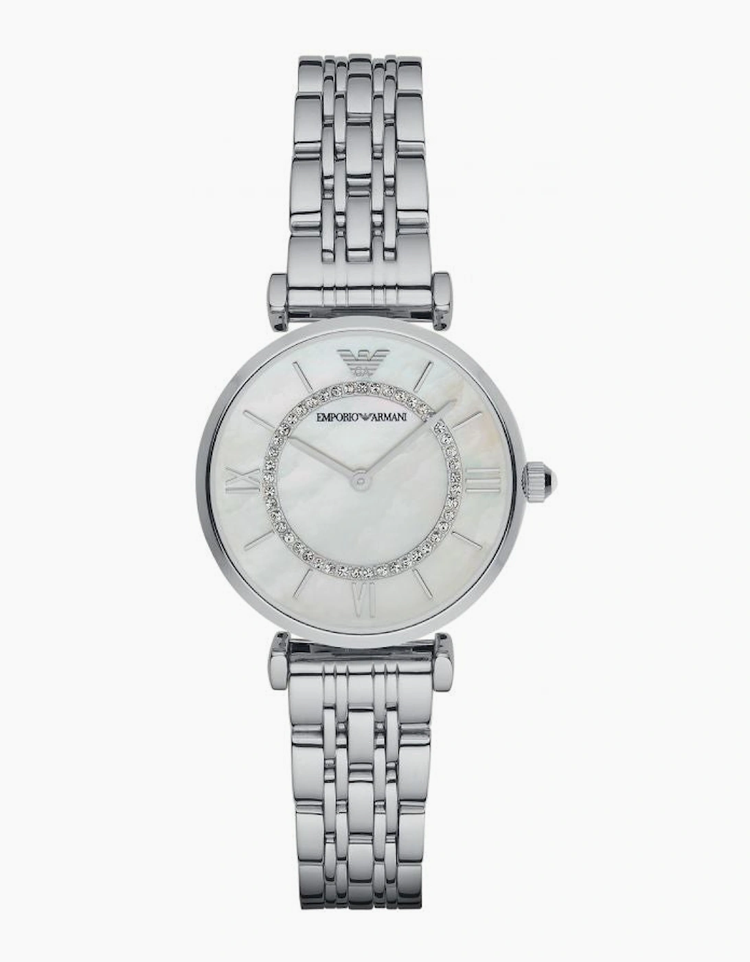 Emporio Armani AR1908 Silver Crystal Ladies Watch