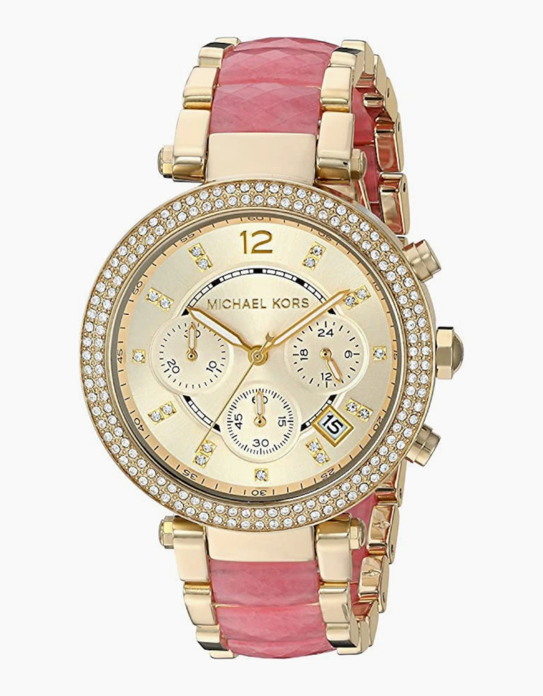 Michael Kors Ladies Parker Yellow Gold Watch MK6363