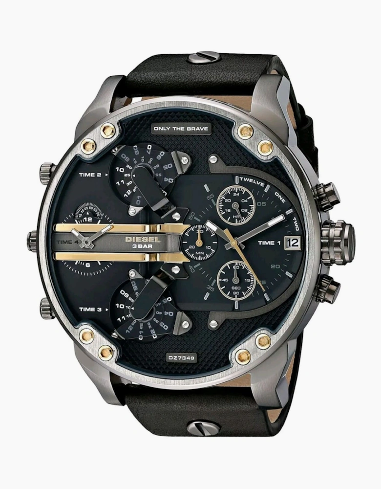 Diesel DZ7348 Mr. Daddy 2.0 Black Leather Chronograph Men's Watch