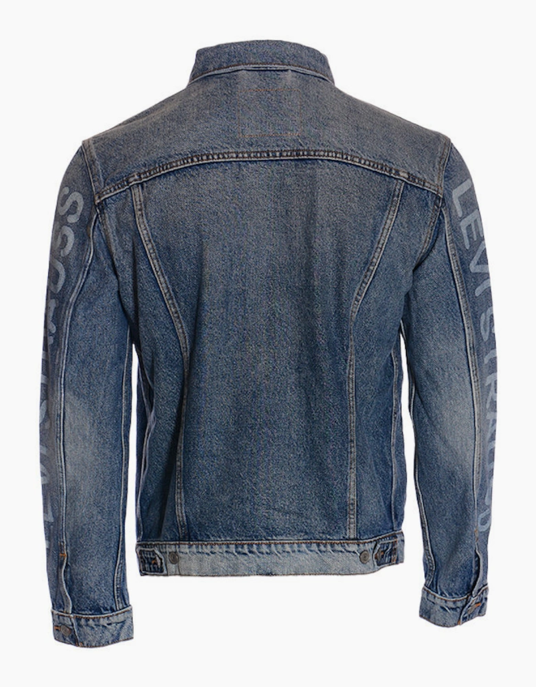 LEVIS Mens Denim Jacket Faded Blue Vintage Top