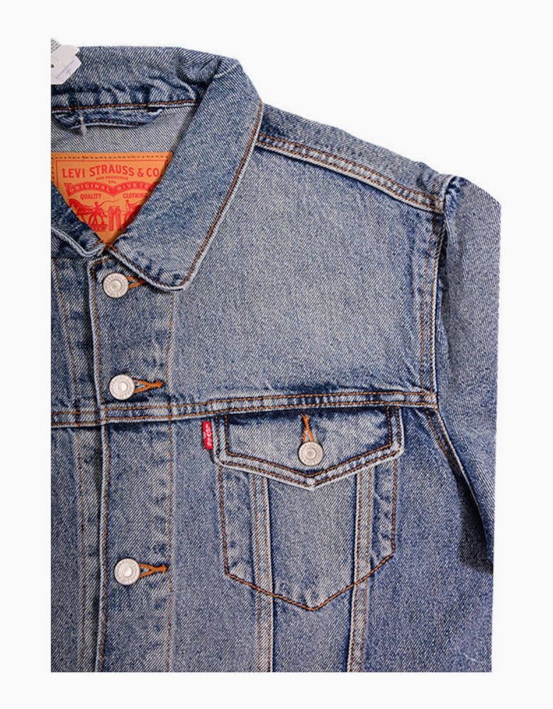 LEVIS Mens Denim Jacket Faded Blue Vintage Top