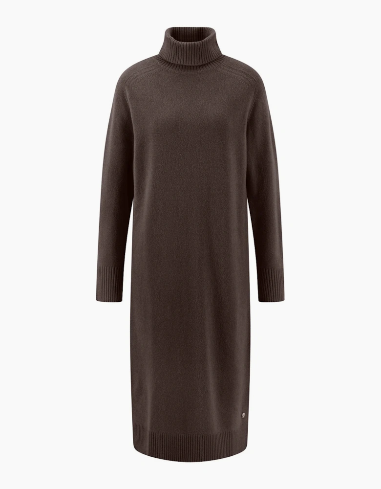 Merino wool jumper dress in Espresso
