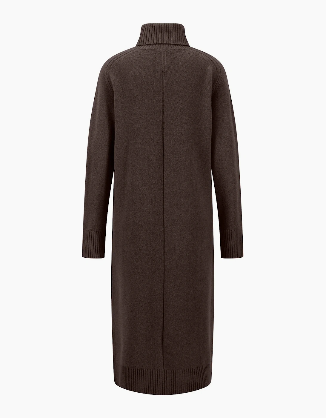 Merino wool jumper dress in Espresso