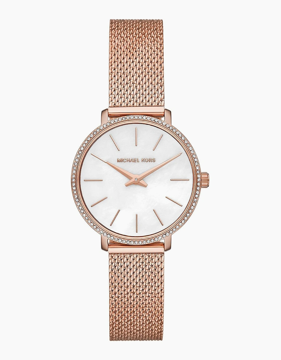 Michael Kors Ladies Rose Gold Mini Pyper Pav Watch MK4588