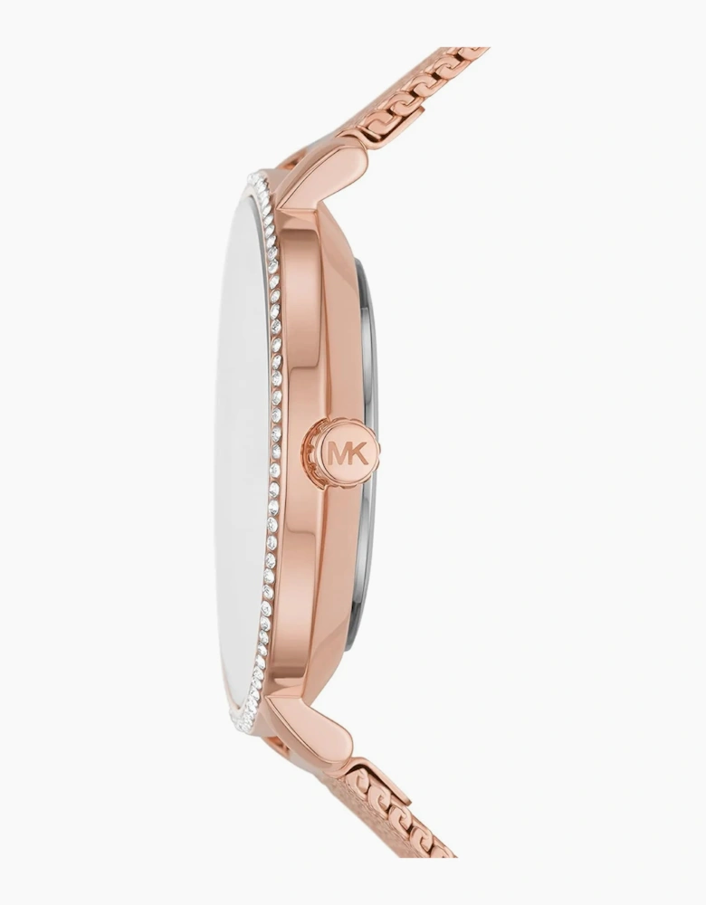 Michael Kors Ladies Rose Gold Mini Pyper Pav Watch MK4588