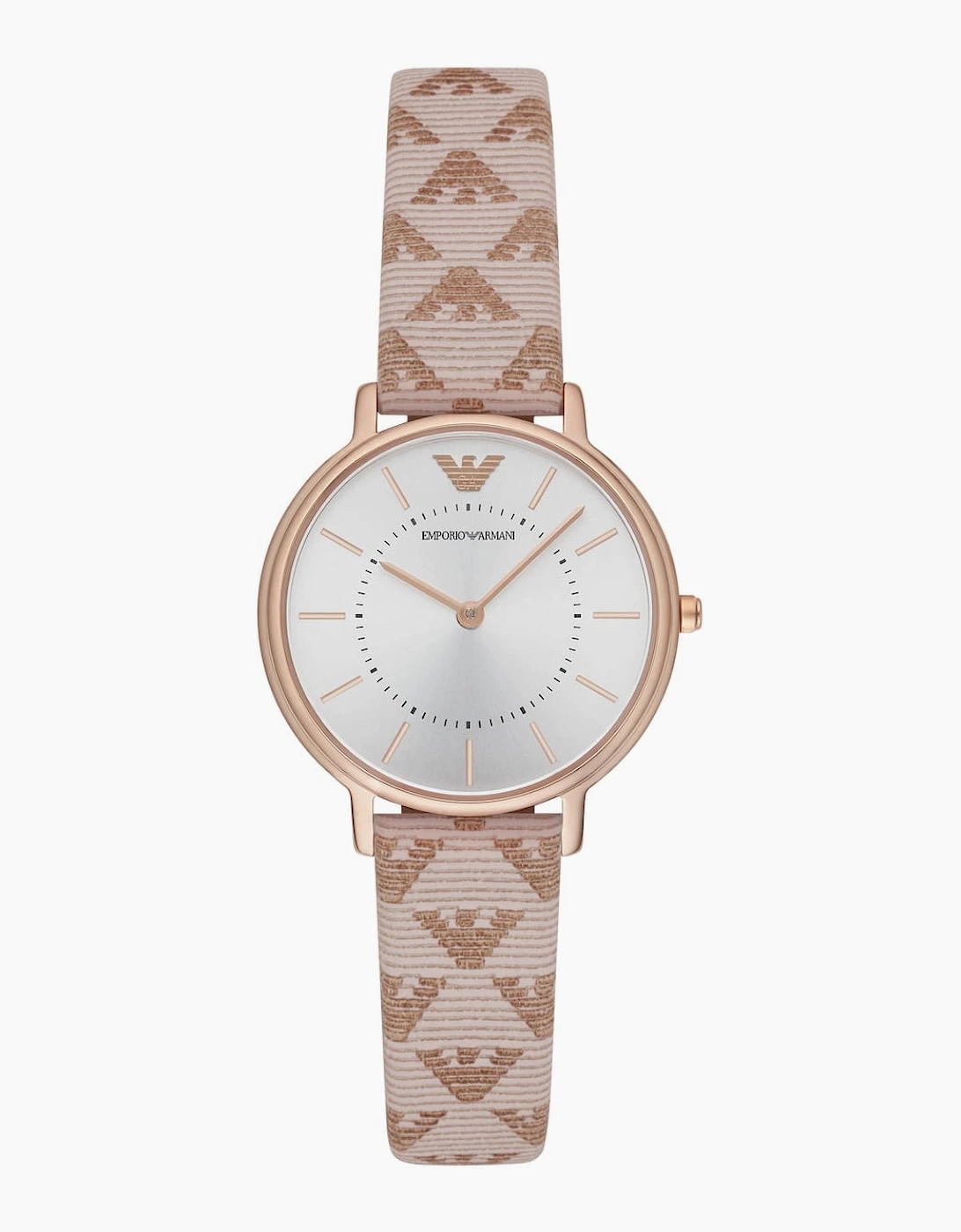 Emporio Armani AR11008 Classic White Branded Leather Ladies Watch